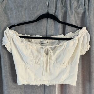 Showpo Cropped Peasant Top